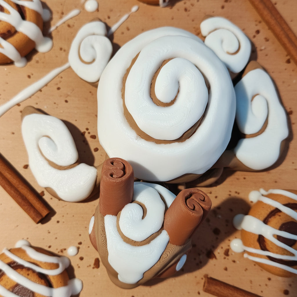 3D printed Cinnamon rolled turtle