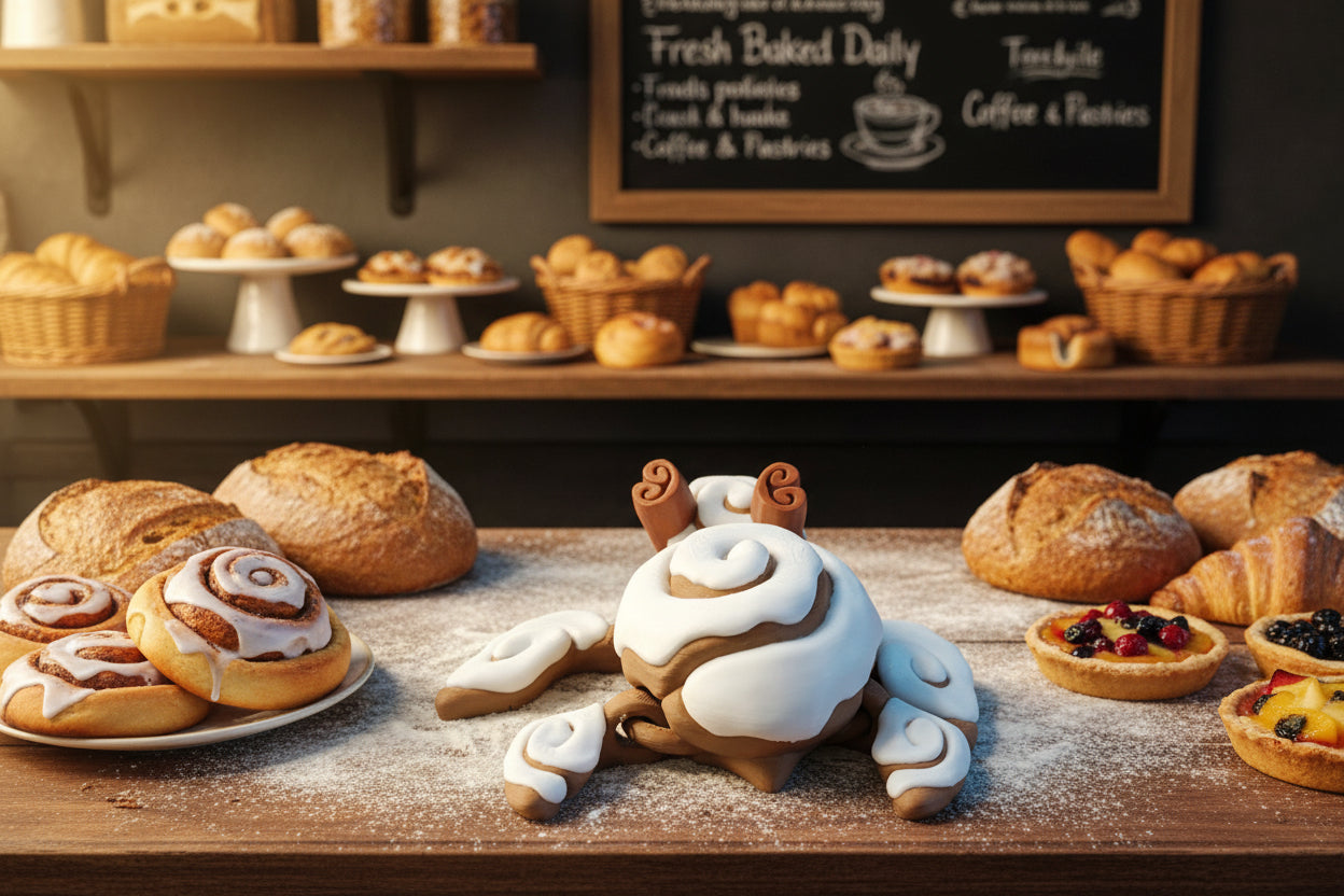 3D printed Cinnamon rolled turtle