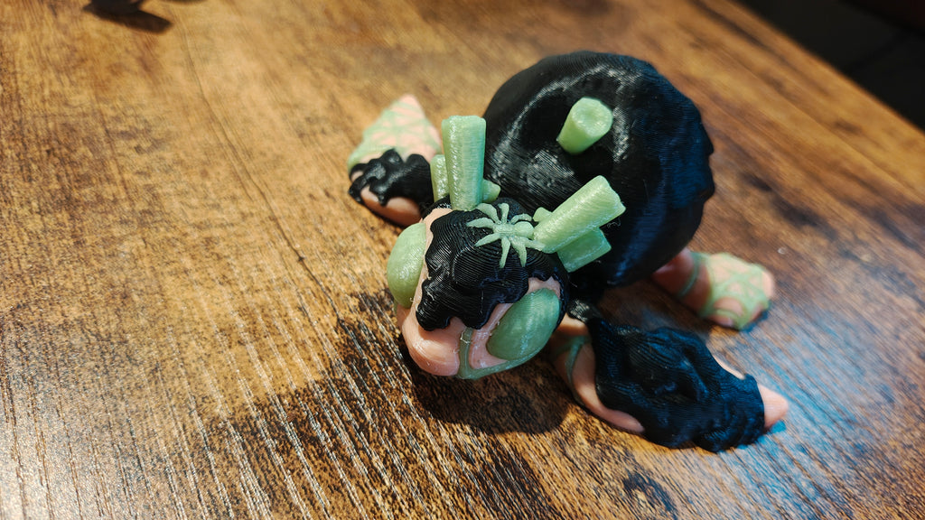 Glow in the dark poisonous apple turtle