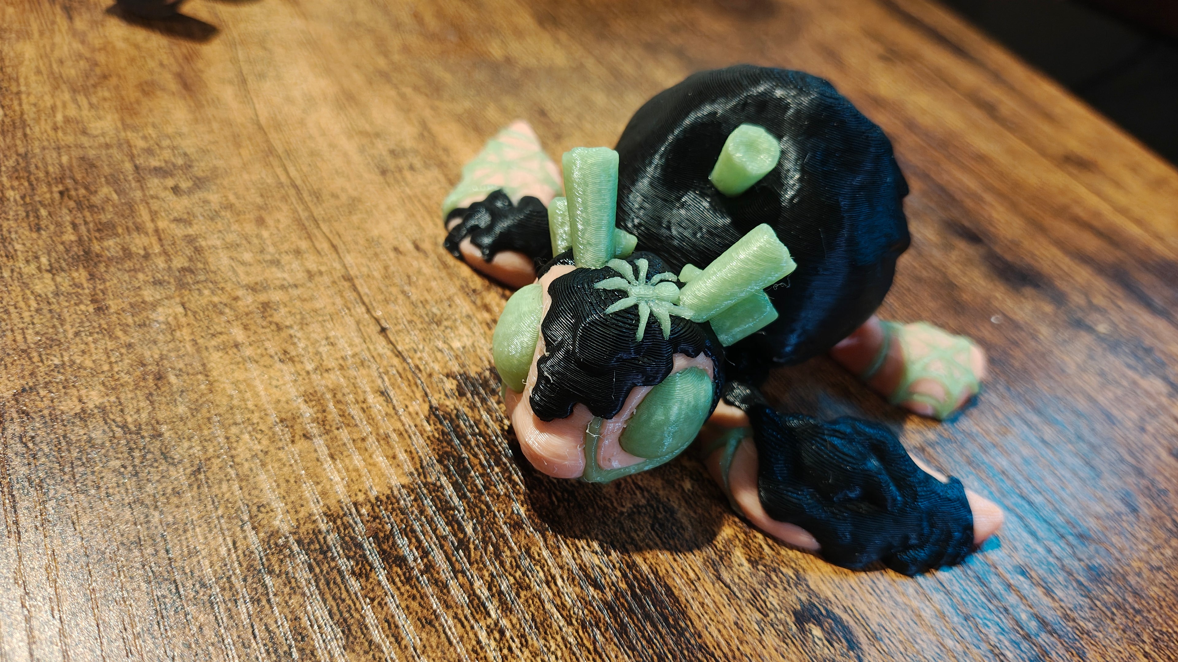 Glow in the dark poisonous apple turtle