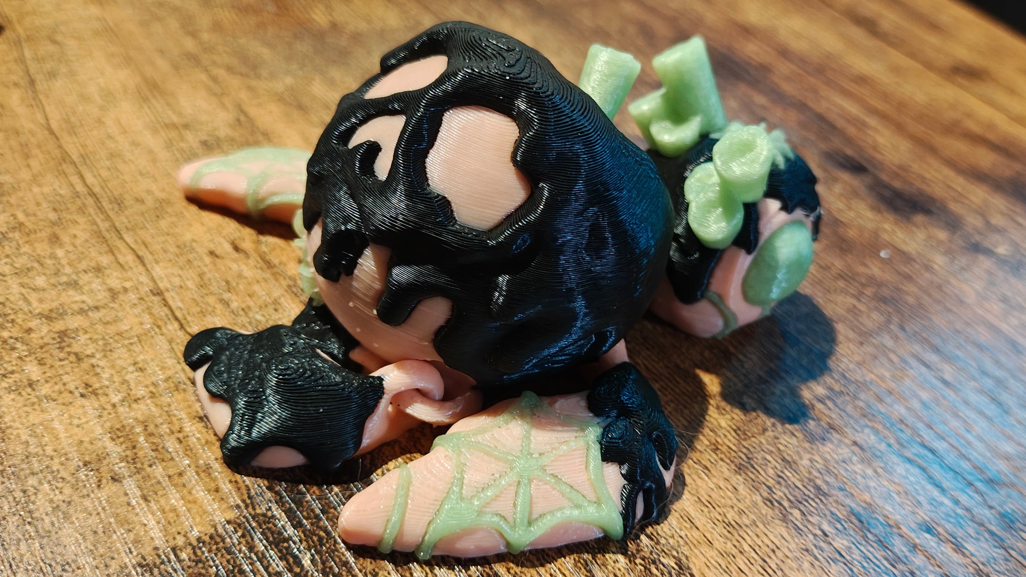 Glow in the dark poisonous apple turtle