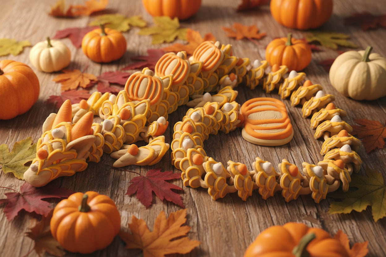 Large Pumpkin Spice Cookie Dragon