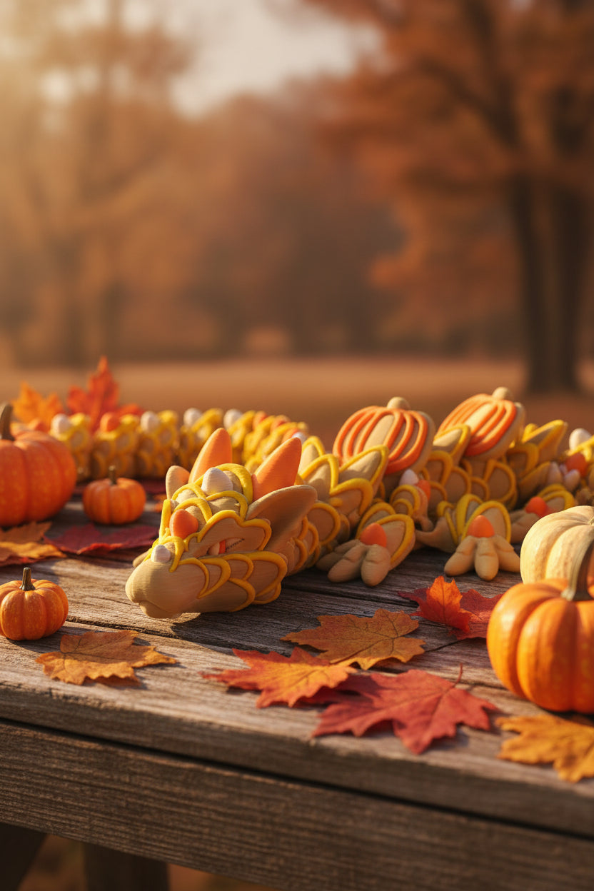 Large Pumpkin Spice Cookie Dragon